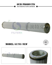 Dimension cylindrique du fil de filtre industriel de la poussière de polyester 120 * 72 * 913mm