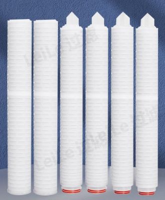 Cartouche de filtre plissée hydrophile en PTFE résistant aux produits chimiques à fort débit