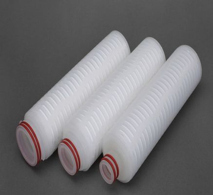Cartouche de filtre plissée hydrophobe PTFE résistante aux produits chimiques à haute température
